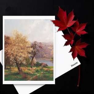 A Lake Landscape in Spring by Adolf Kaufmann Postcard
