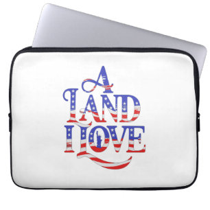 A land i love laptop sleeve