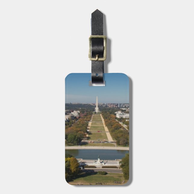 A landscape view of Washington DC Luggage Tag (Front Vertical)