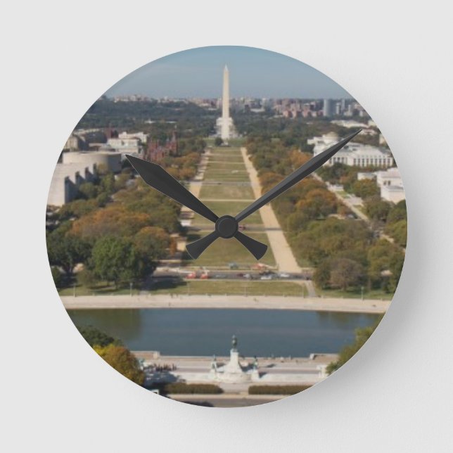 A landscape view of Washington DC Round Clock (Front)