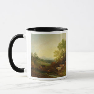 A Landscape with Cattle and Figures by a Stream an Mug
