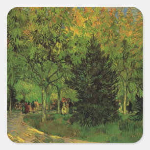A Lane in the Public Garden at Arles Square Sticker