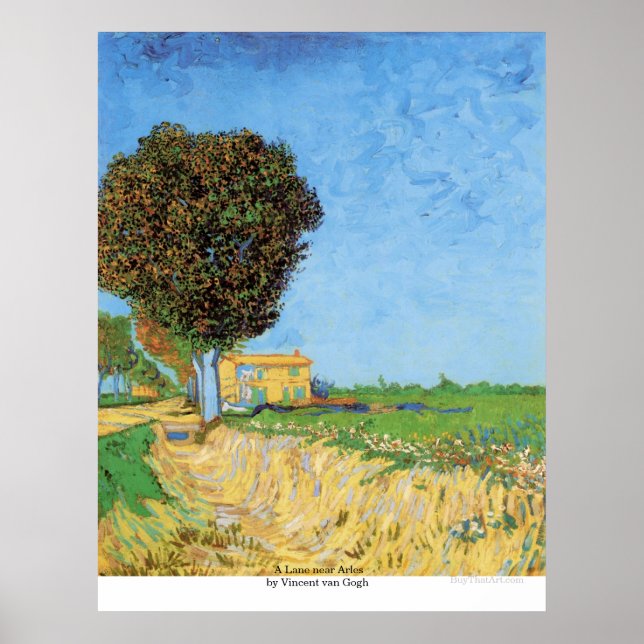 A Lane near Arles by Vincent van Gogh Poster (Front)