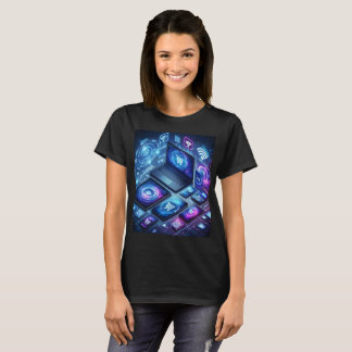 a laptop with a screen that says internet T-Shirt