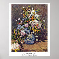 A Large Flower Vase By Pierre-Auguste Renoir
