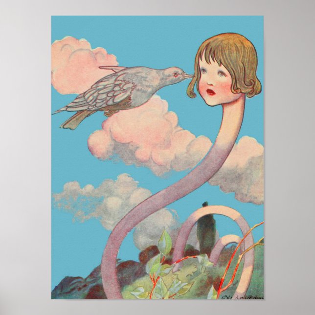 'A Large Pidgeon Had Flown Into Her Face'! Poster (Front)