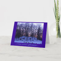 'A late winter afternoon'