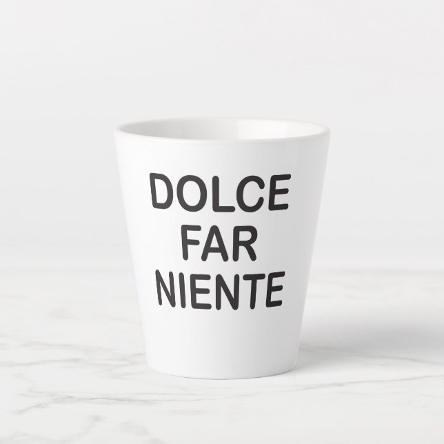A latte mug with lettering  (Front)