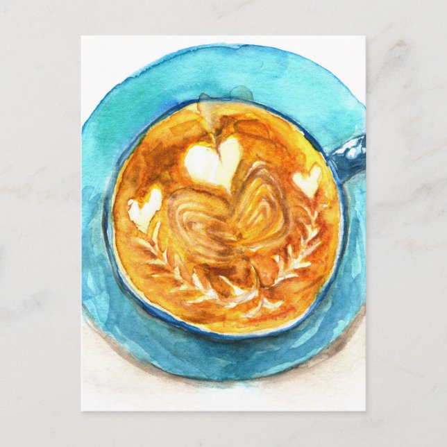 A Latte with Love Postcard (Front)