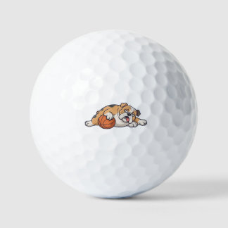 A lazy dog golf balls