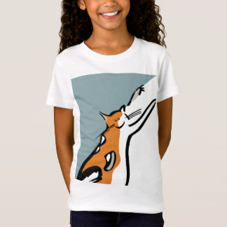 A Lazy Fat Tricolor Funny Cat T-Shirt