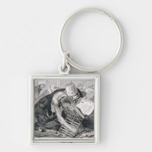 A Learned Man Absorbed in the Koran Key Ring