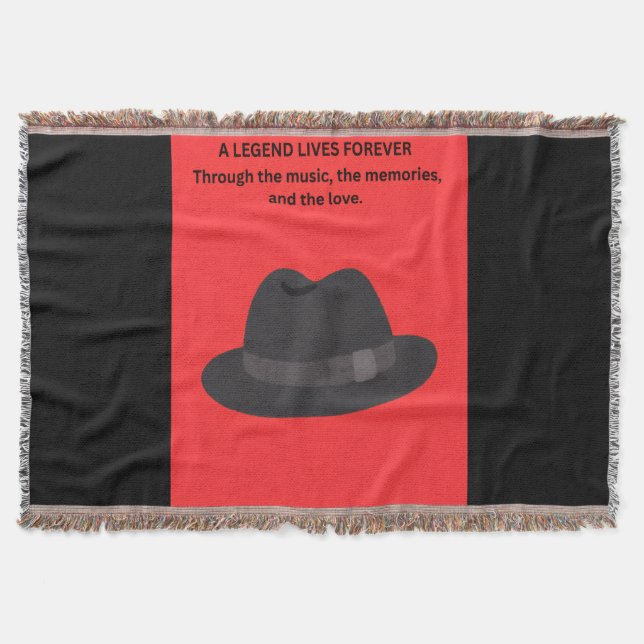 A LEGEND LIVES FOREVER THROW BLANKET (Front)