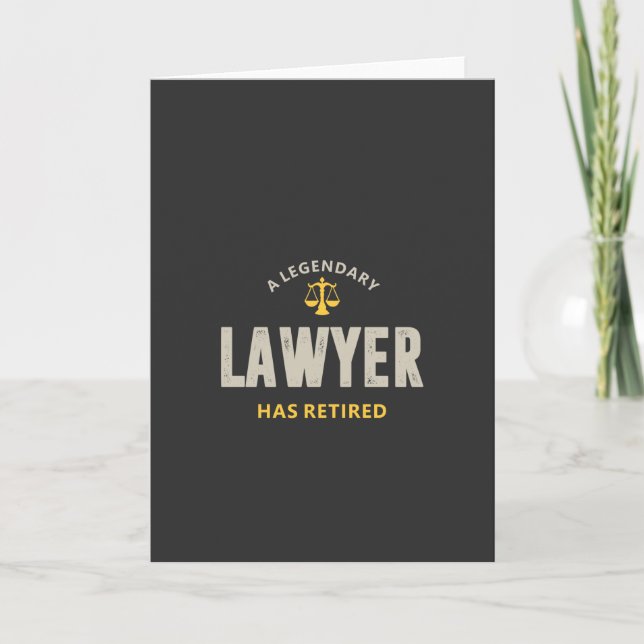 A Legendary Lawyer Has Retired Card (Front)