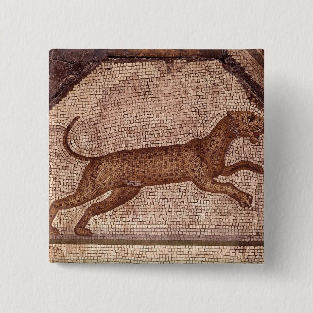 A Leopard 15 Cm Square Badge (Front)