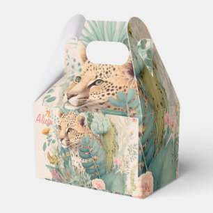 A leopard behind the bush custom       favour box