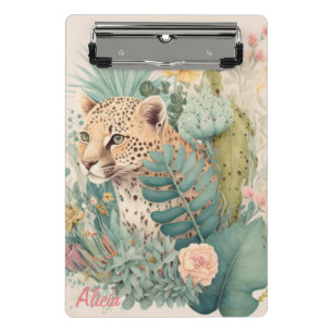 A leopard behind the bush custom      mini clipboard