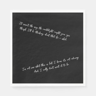 A Letter Few Days After a First Date Napkin