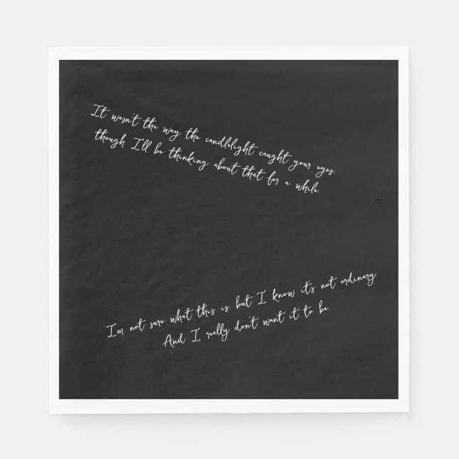 A Letter Few Days After a First Date Napkin (Front)