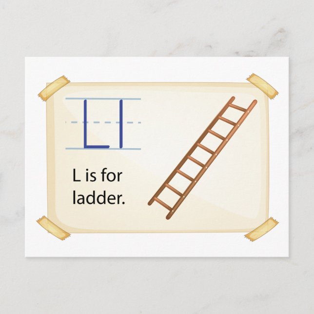 A letter L for ladder Postcard (Front)