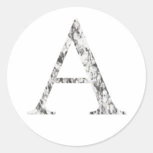 A letter marble Alpha symbol Greek Alphabet Classic Round Sticker