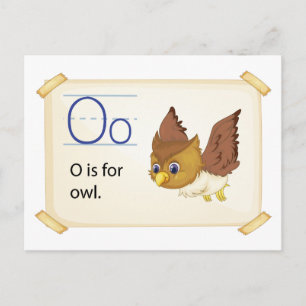 A letter O for owl Postcard