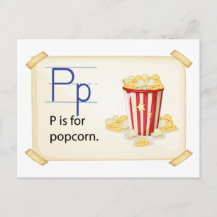 A letter P for popcorn Postcard
