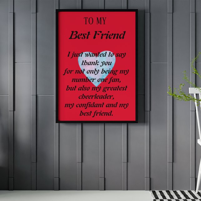 A letter to my best friend wall poster (Creator Uploaded)
