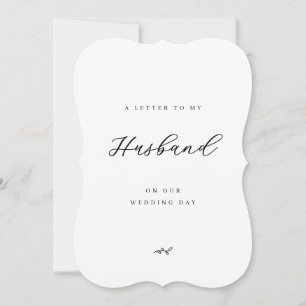 A Letter to My Husband on Our Wedding Day Card