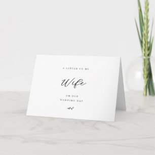A Letter to My Wife on Our Wedding Day Folded Card