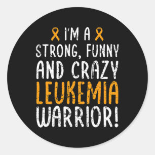 A Leukaemia Warrior! Leukaemia Awareness Month  Classic Round Sticker