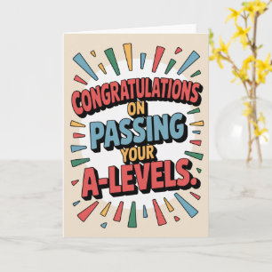 A Level Exam Floral Congratulation Graduation Card