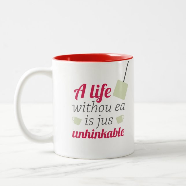 A life without ea Two-Tone coffee mug (Left)