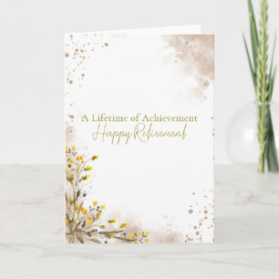 A Lifetime of Achievement Elegant Retirement gift Card
