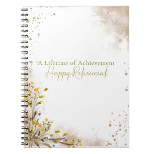 A Lifetime of Achievement Elegant Retirement gift Notebook