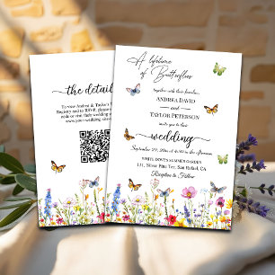 A Lifetime of Butterflies All in One QR Code Invitation