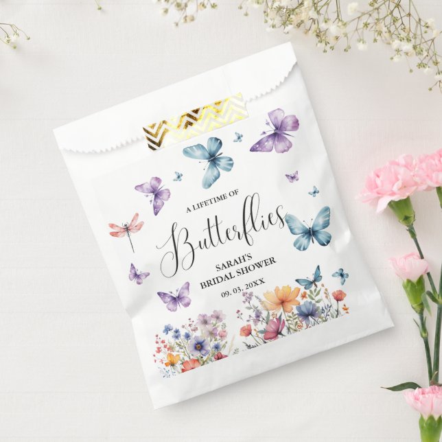 A lifetime of butterflies Bridal Shower Table Favour Bags (Sealed)