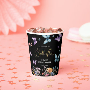 A lifetime of butterflies Bridal Shower Table Paper Cups