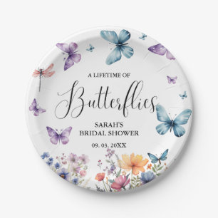 A lifetime of butterflies Bridal Shower Table Paper Plate