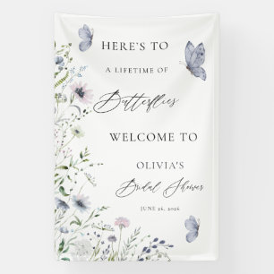 A Lifetime of Butterflies Bridal Shower Welcome  Banner