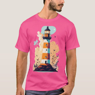 A lighthouse mashup with cross vector art T-Shirt