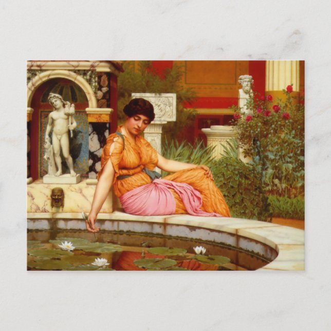 A Lily Pond - John William Godward Postcard (Front)