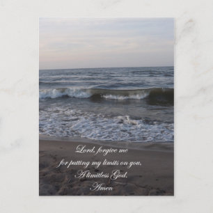 A Limitless God Prayer Postcard