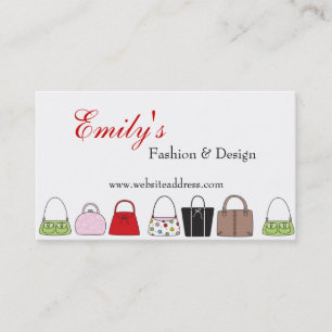 A Line of Purses Design 3 Fashion Business Cards