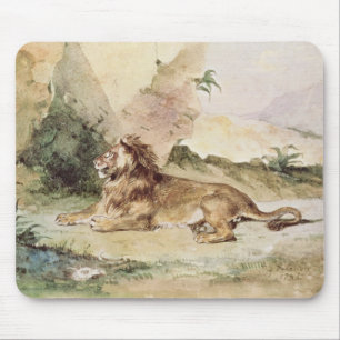 A Lion in the Desert, 1834 Mouse Pad