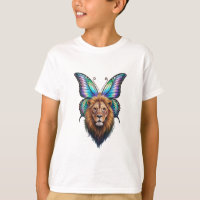 A lion with butterfly wings.