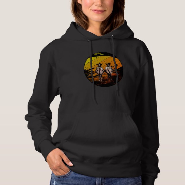 A Lions Favorite View Of The African Savanna Zebra Hoodie (Front)