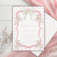 A Lirttle Lambchop Pink Lambs Sheep Baby Shower In