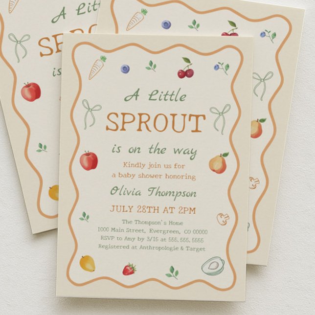 A Litte Sprout Baby Shower Invitation (Creator Uploaded)