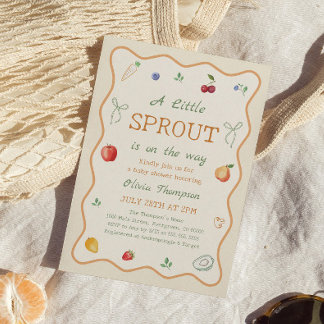 A Litte Sprout Baby Shower Invitation